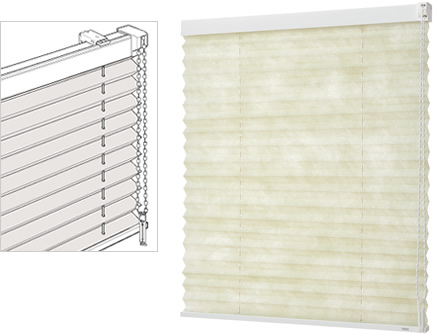 プリーツスクリーン シングル 図